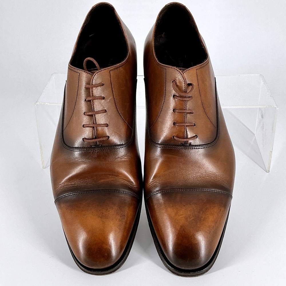 To Boot New York Mens Size 10.5 Tobacco Brown Leather Cap‎ Toe Oxford Frankie